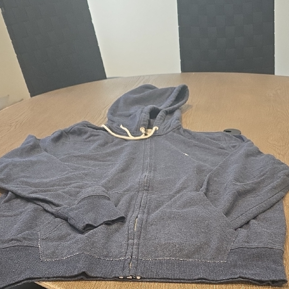rag & bone Dark Blue Zip-Up Hoodie